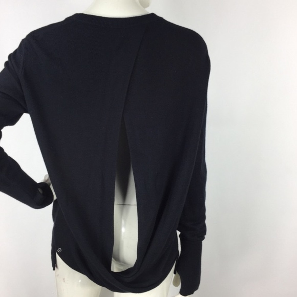 Lululemon black open back sweater